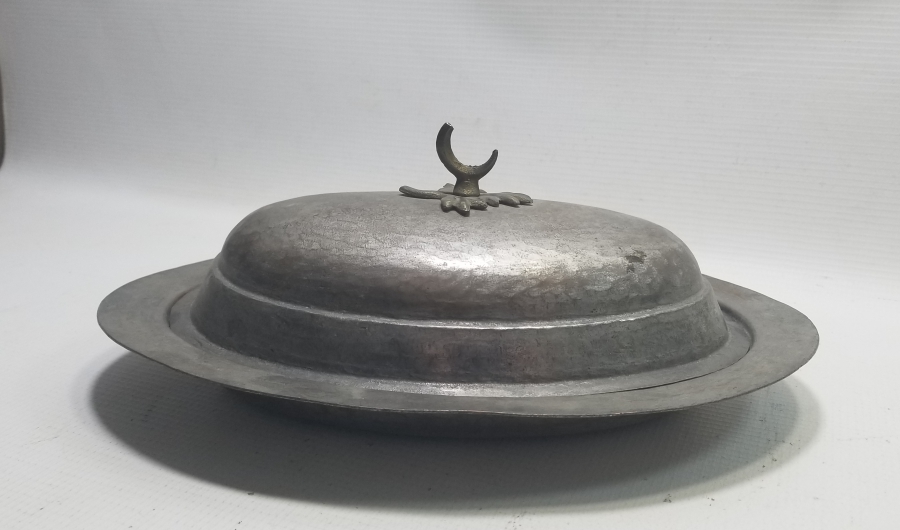 HİLAL TUTMAÇLI OSMANLI DÖNEMİ BAKIR KAPAKLI KAYIK TABAK