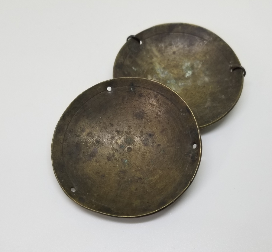 OSMANLI DÖNEMİ BRONZ ECZACI - ŞİFACI ÖLÇEK TERAZİSİ KEFELERİ