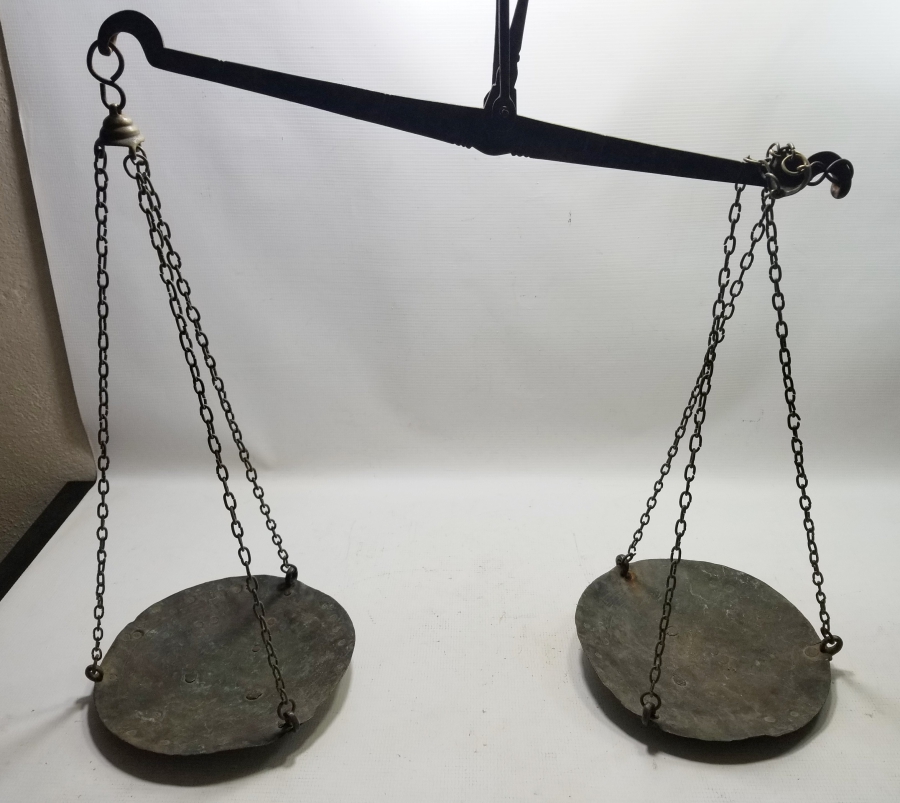 KEFELERİ BOL DAMGALI OSMANLI DÖNEMİ KEFELİ TERAZİ