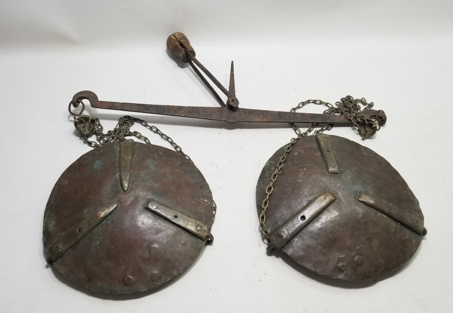 KEFELERİ BOL DAMGALI OSMANLI DÖNEMİ KEFELİ TERAZİ