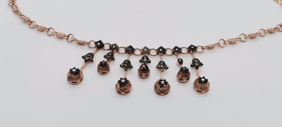 ELMAS TAŞLI ÖZEL YAPIM GERDANLIK