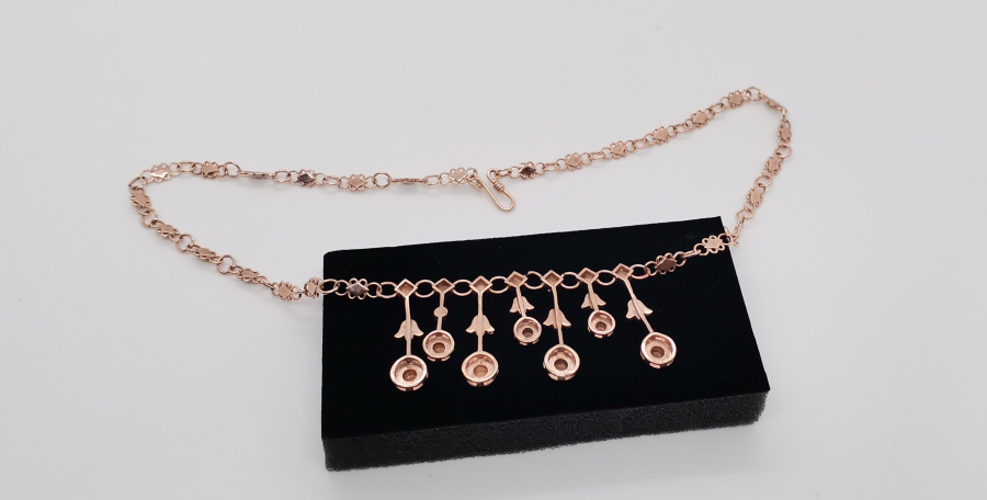 ELMAS TAŞLI ÖZEL YAPIM GERDANLIK