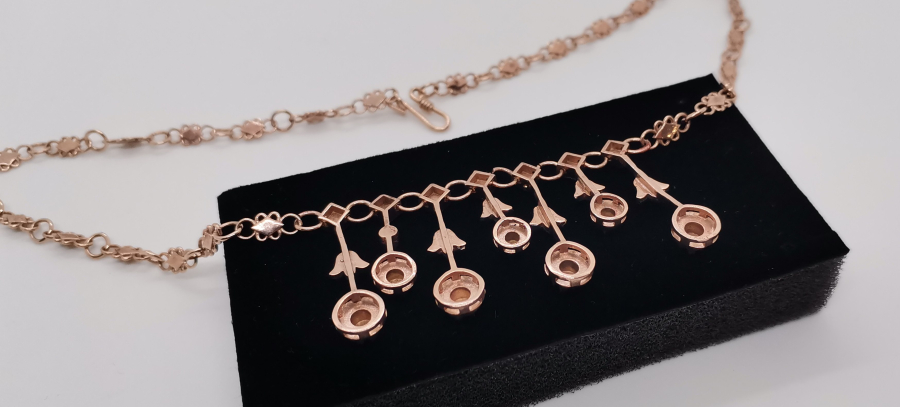 ELMAS TAŞLI ÖZEL YAPIM GERDANLIK