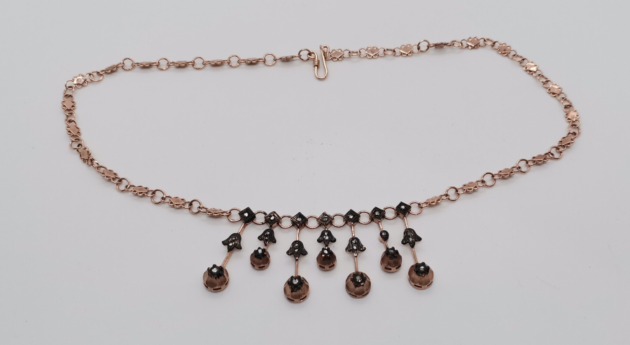 ELMAS TAŞLI ÖZEL YAPIM GERDANLIK