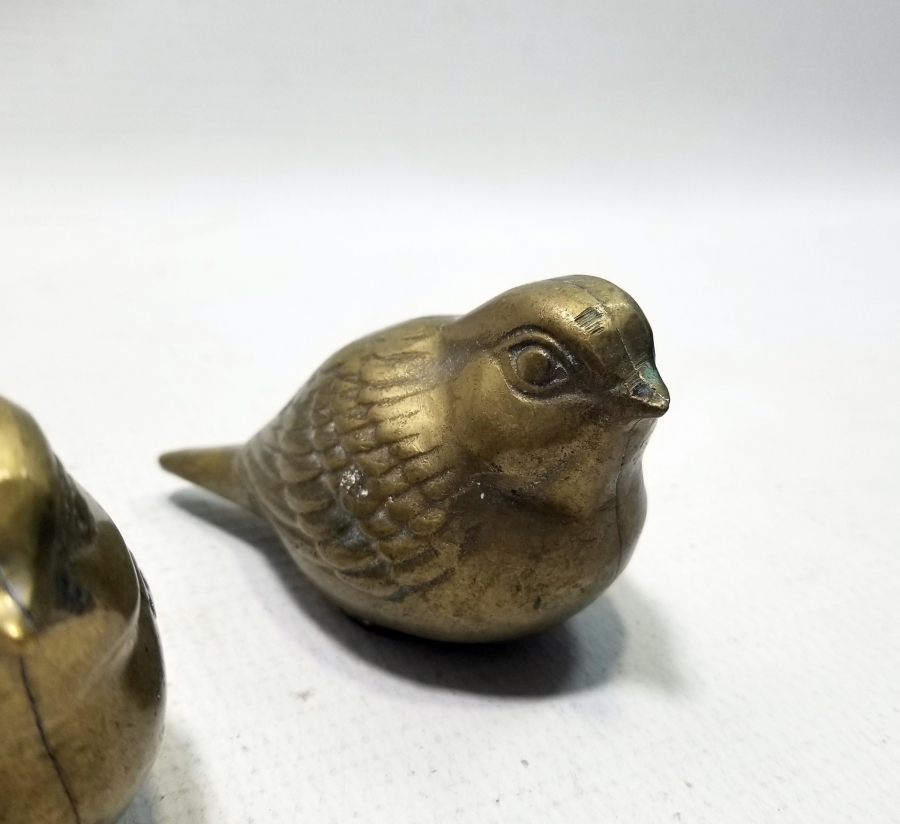 KUŞ FORMLU İKİ ADET ANTİKA PİRİNÇ KAĞIT AĞIRLIĞI