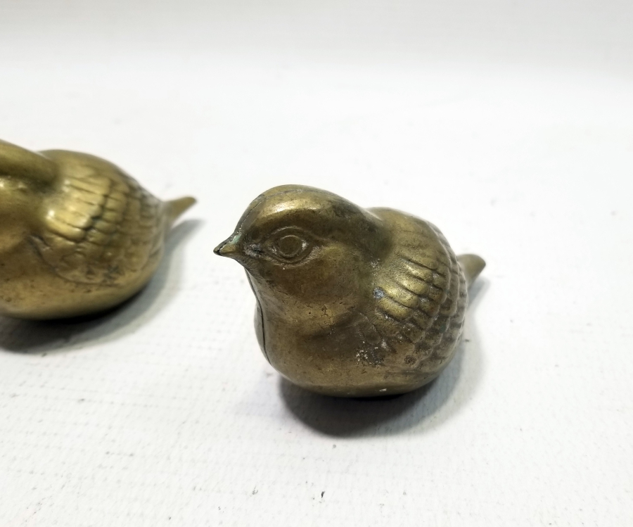 KUŞ FORMLU İKİ ADET ANTİKA PİRİNÇ KAĞIT AĞIRLIĞI