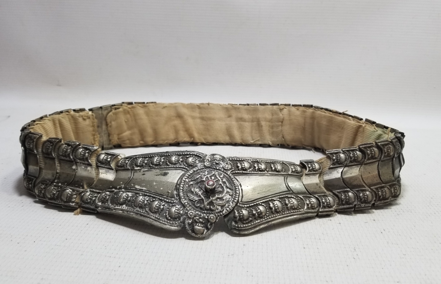 KABARTMA İŞÇİLİKLİ OSMANLI DÖNEMİ NADİR TİPTE GELİN KEMERİ