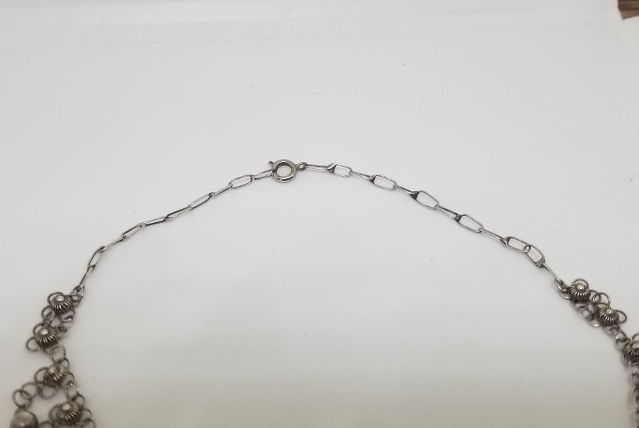 ÖZEL YAPIM ANTİKA GÜMÜŞ GERDANLIK