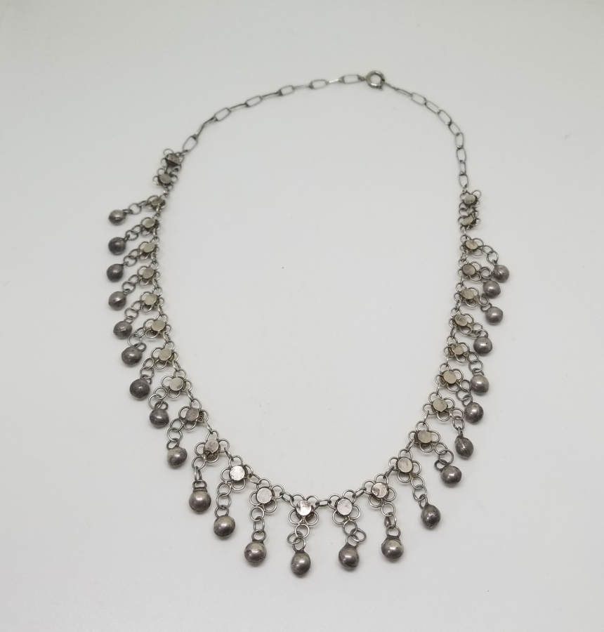 ÖZEL YAPIM ANTİKA GÜMÜŞ GERDANLIK