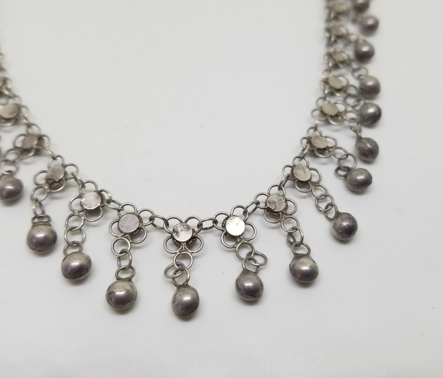 ÖZEL YAPIM ANTİKA GÜMÜŞ GERDANLIK