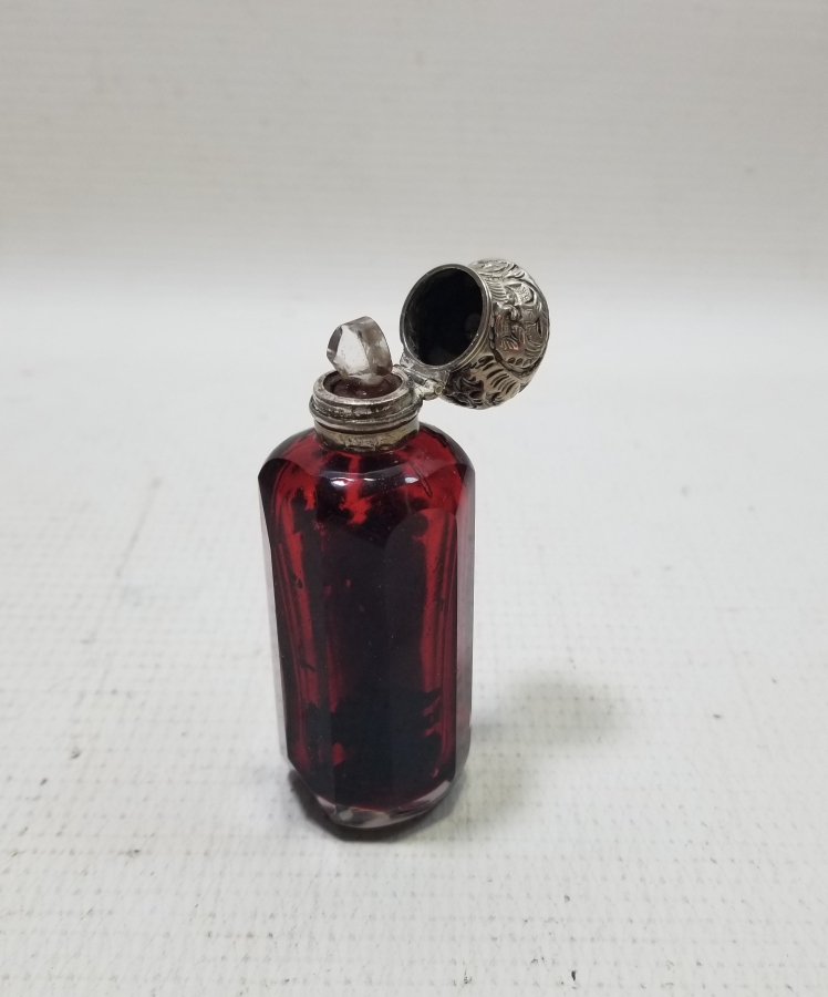 GÜMÜŞ KAPAKLI OSMANLI DÖNEMİ NADİR PARFÜM - KOKU ŞİŞESİ