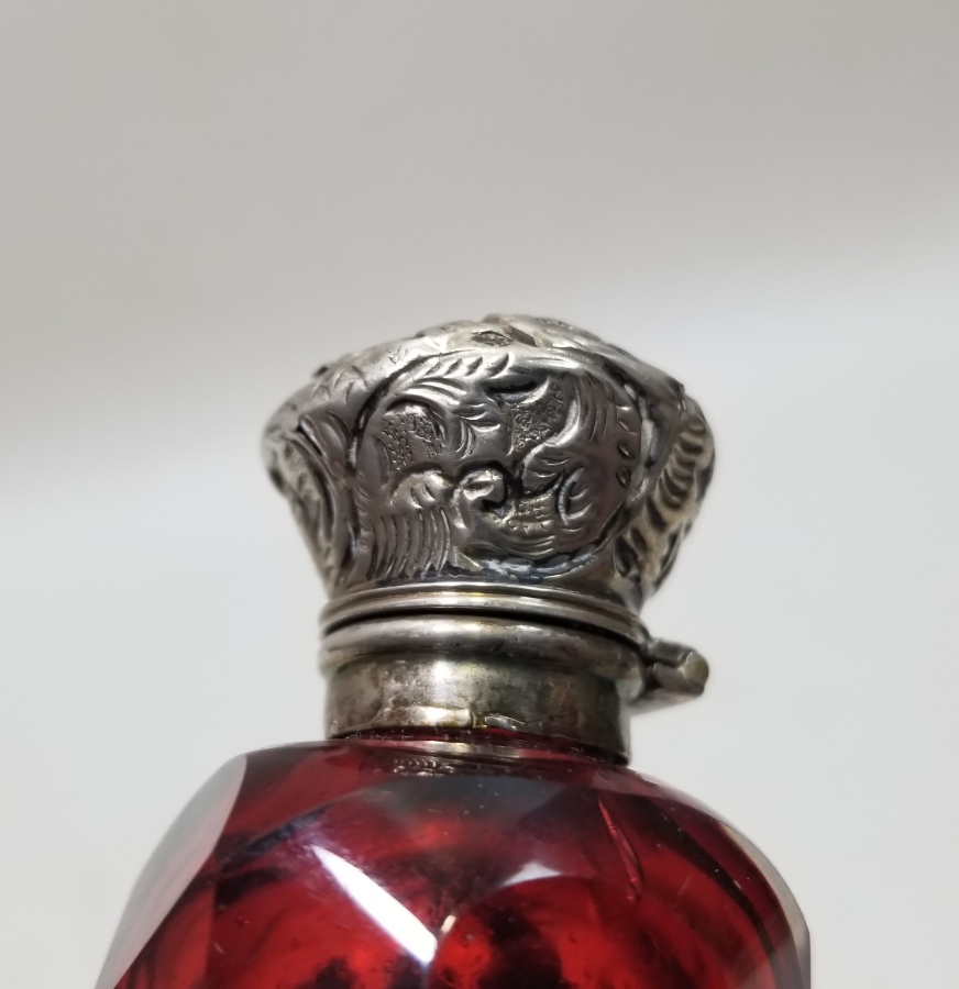 GÜMÜŞ KAPAKLI OSMANLI DÖNEMİ NADİR PARFÜM - KOKU ŞİŞESİ