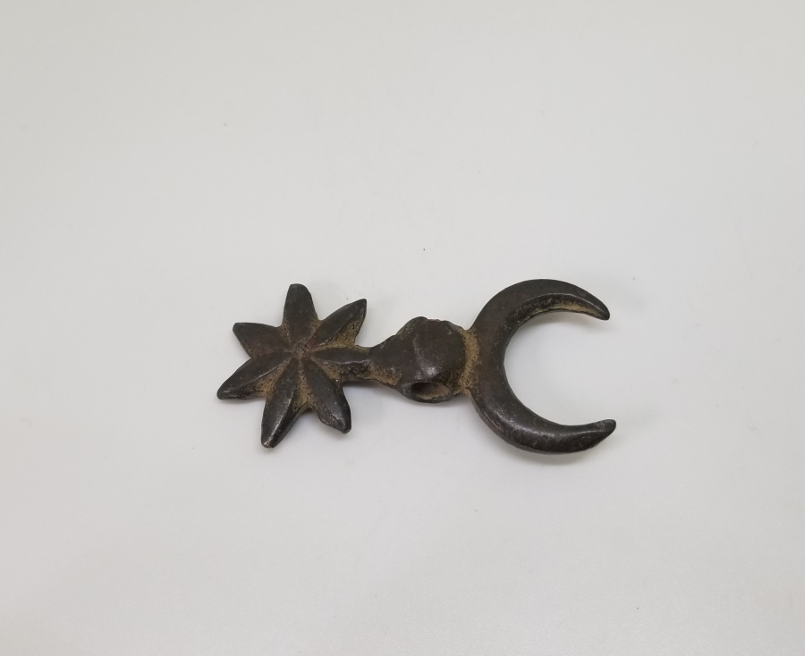BRONZDAN MAMUL OSMANLI DÖNEMİ AY YILDIZ FİGÜRLÜ NADİR AKINCI KOŞUM TAKIMI PARÇASI