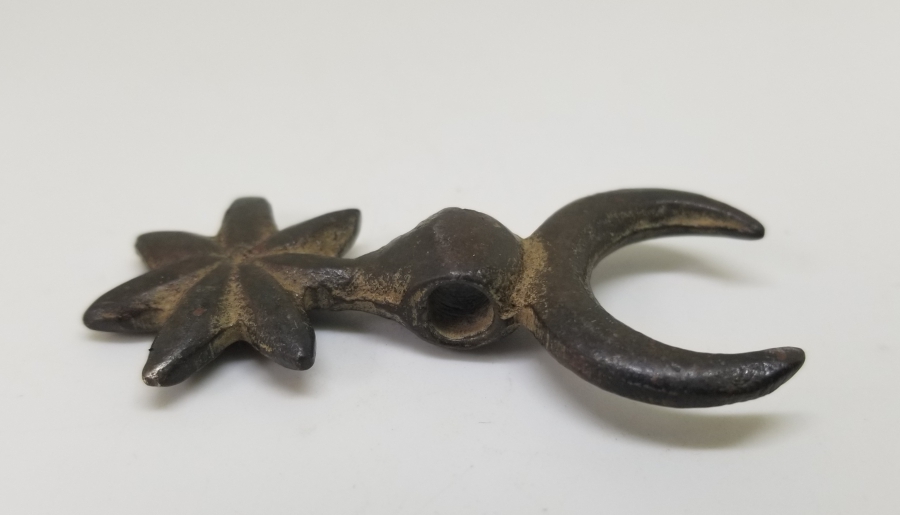 BRONZDAN MAMUL OSMANLI DÖNEMİ AY YILDIZ FİGÜRLÜ NADİR AKINCI KOŞUM TAKIMI PARÇASI