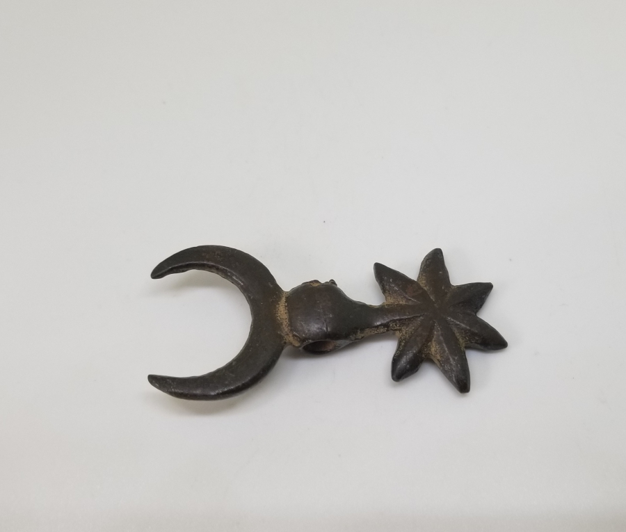 BRONZDAN MAMUL OSMANLI DÖNEMİ AY YILDIZ FİGÜRLÜ NADİR AKINCI KOŞUM TAKIMI PARÇASI