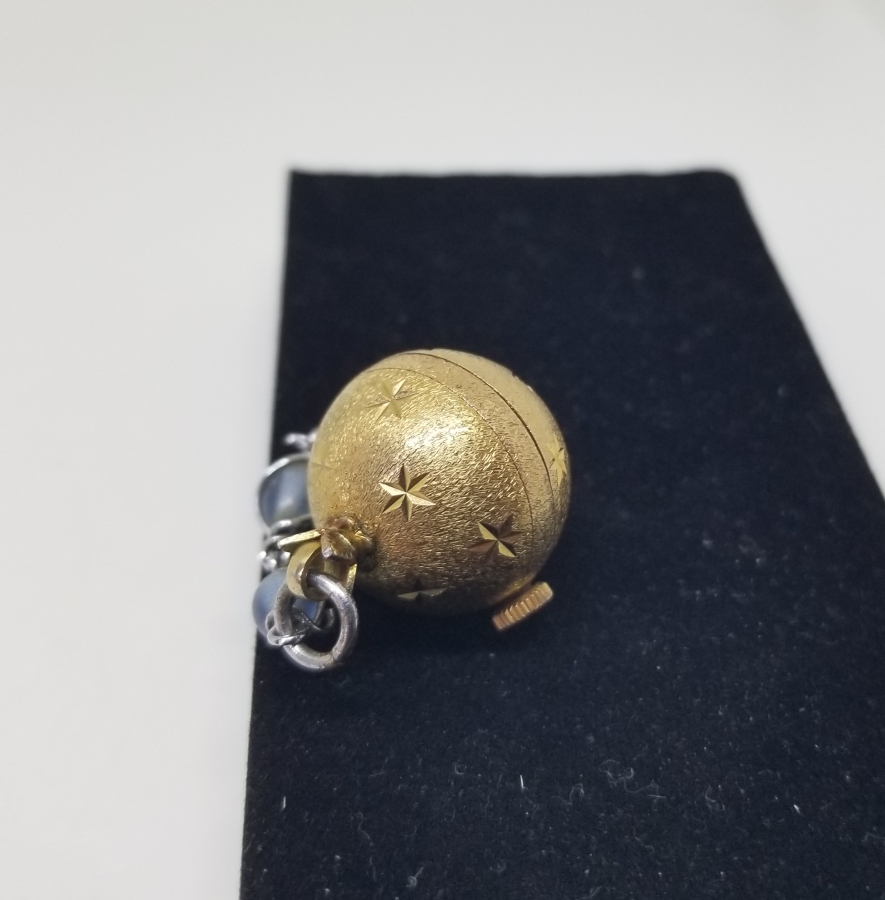 CICONIA MARKA ALTIN KAPLAMA KURMALI ANTİKA KOLYE SAAT