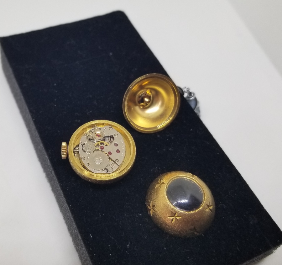 CICONIA MARKA ALTIN KAPLAMA KURMALI ANTİKA KOLYE SAAT