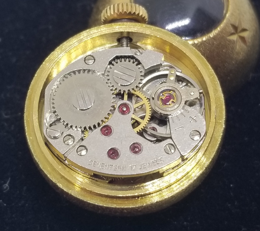 CICONIA MARKA ALTIN KAPLAMA KURMALI ANTİKA KOLYE SAAT