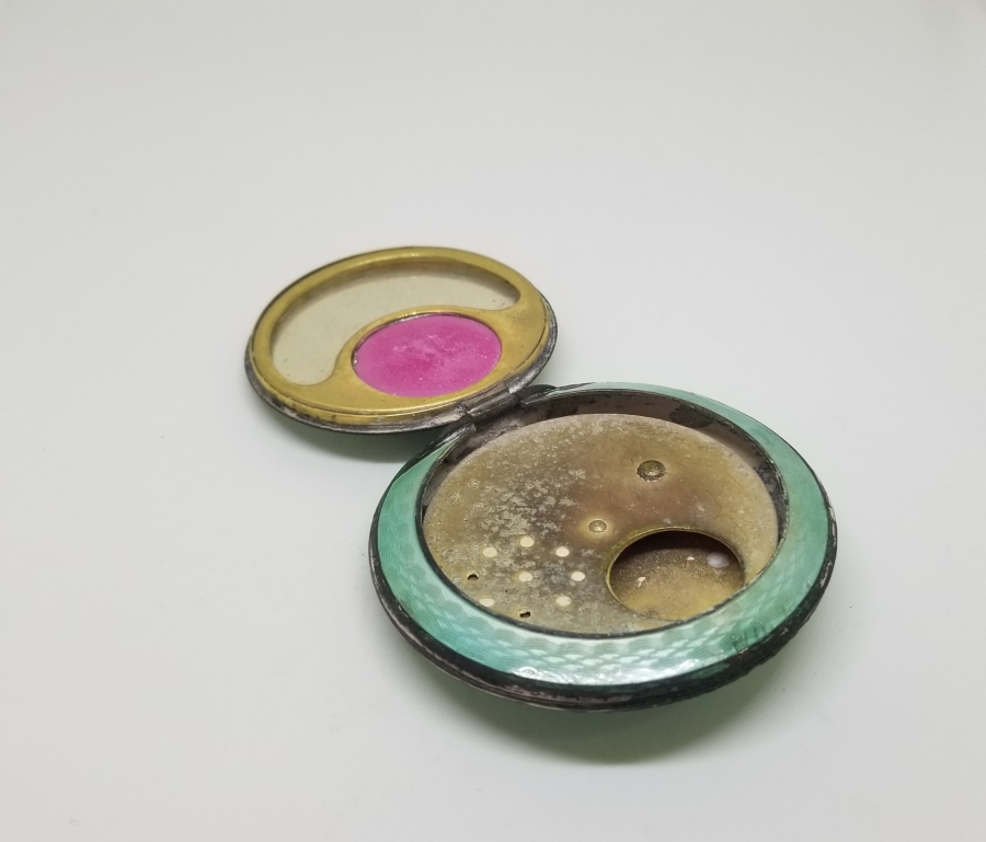 ANTİKA MİNELİ GÜMÜŞ PUDRİYER