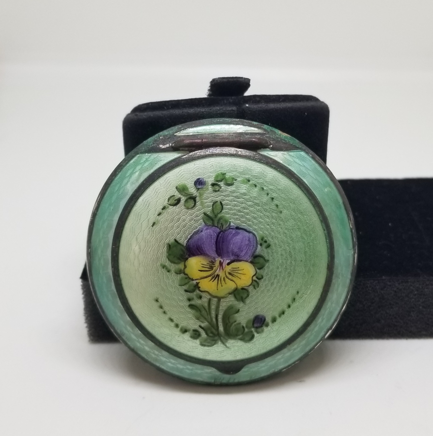 ANTİKA MİNELİ GÜMÜŞ PUDRİYER