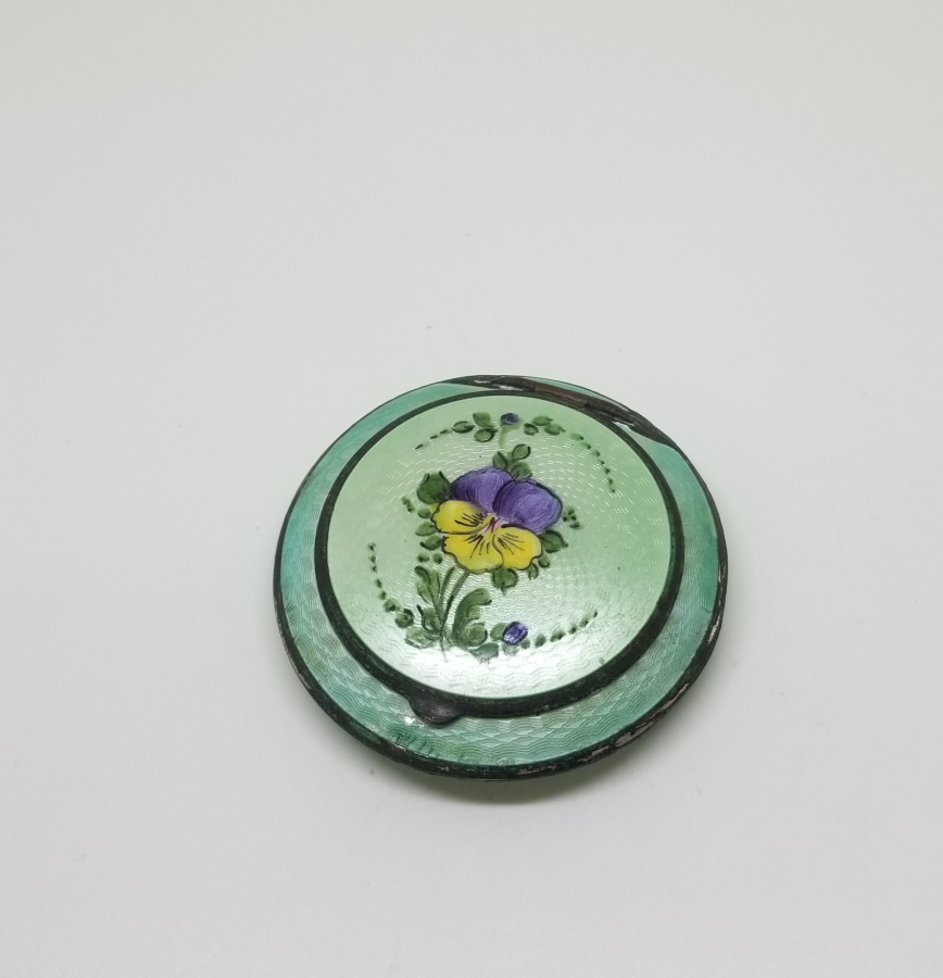 ANTİKA MİNELİ GÜMÜŞ PUDRİYER