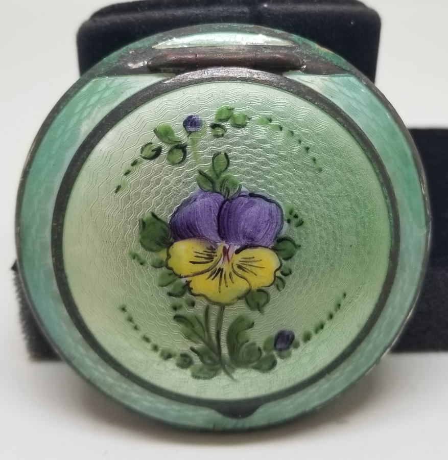 ANTİKA MİNELİ GÜMÜŞ PUDRİYER