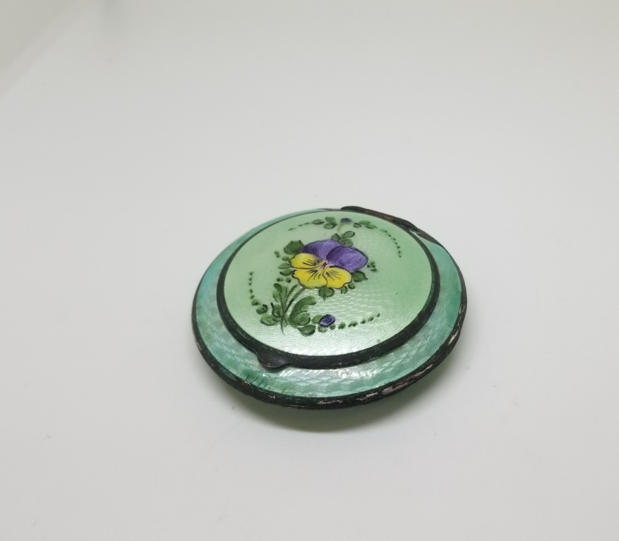 ANTİKA MİNELİ GÜMÜŞ PUDRİYER