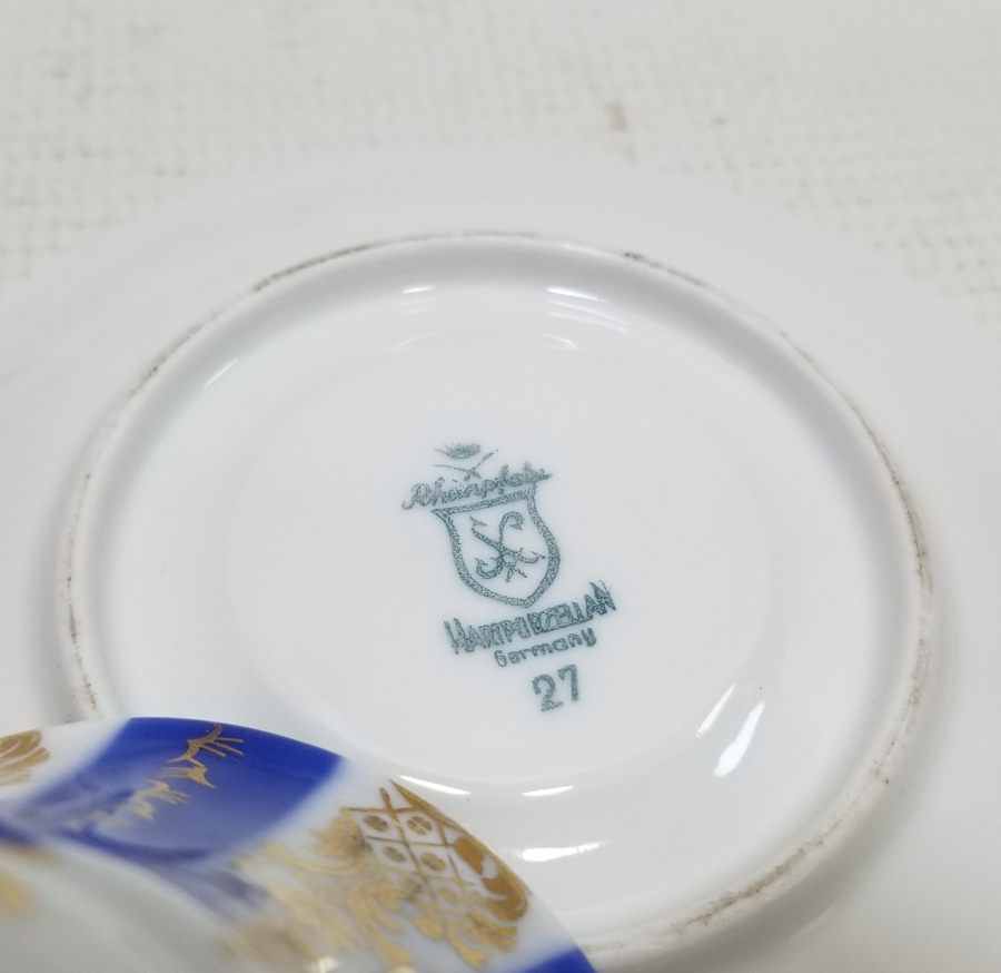 ÜZERİ ALTIN VARAKLI ANTİKA PORSELEN KAHVE FİNCANI