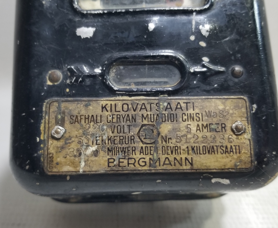 1930LARDAN ANTİKA NADİR ELEKTRİK SAYACI