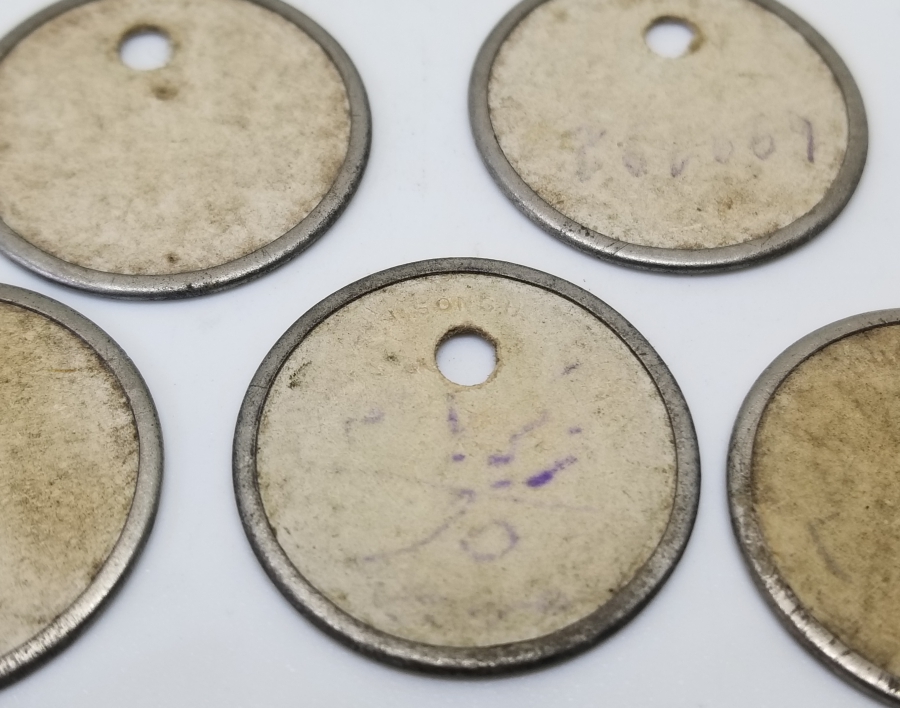 OSMANLI DÖNEMİ NADİR TİPTE KAĞIT ZEYTİN TOPLAMA JETONU LOTU