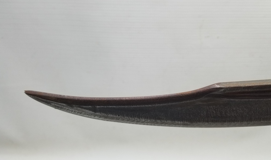 NADİR FORMDA ÜZERİ USTA DAMGALI OSMANLI DÖNEMİ GADDANE ÇERKES KAMASI