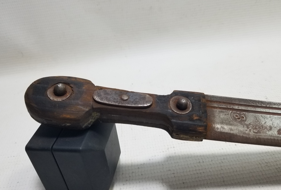 NADİR FORMDA ÜZERİ USTA DAMGALI OSMANLI DÖNEMİ GADDANE ÇERKES KAMASI