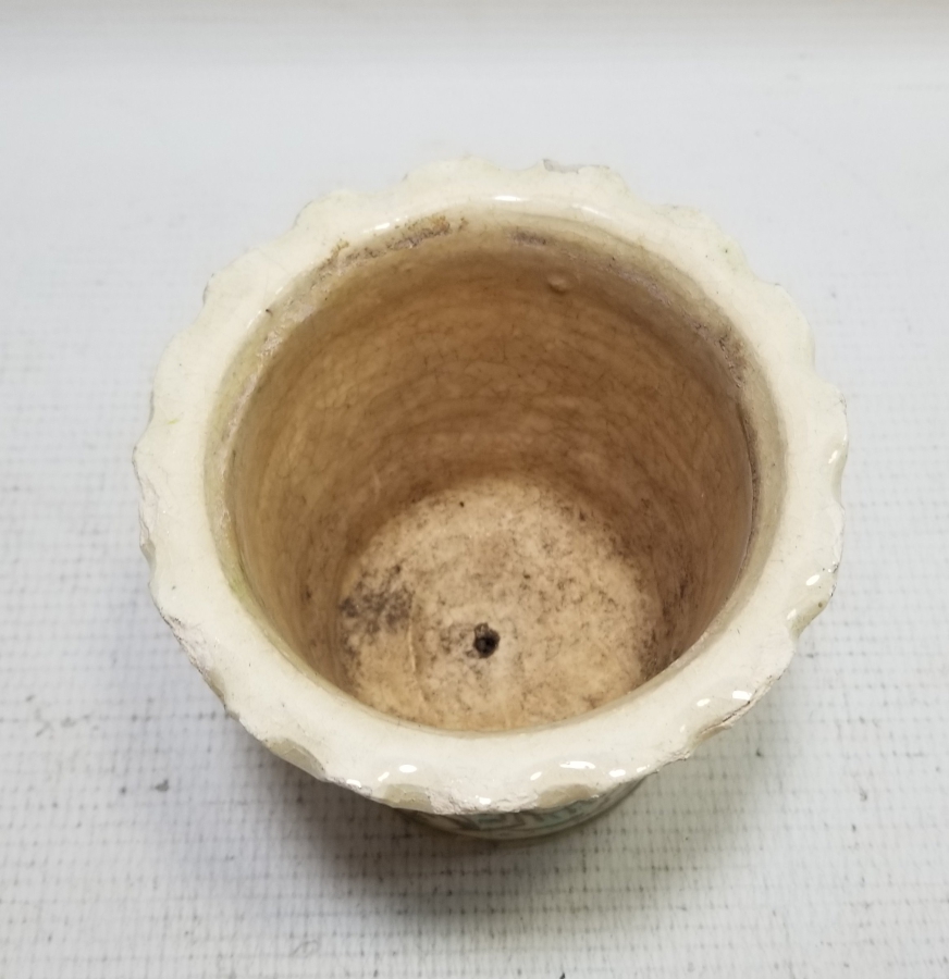 OSMANLI DÖNEMİ EL BOYAMA NADİR FORMDA KÜTAHYA SAKSI