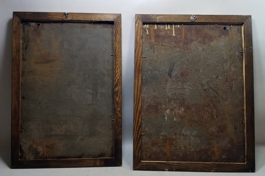 2 ADET ANTİKA EL BOYAMA EMAYESAN REKLAM TABELASI