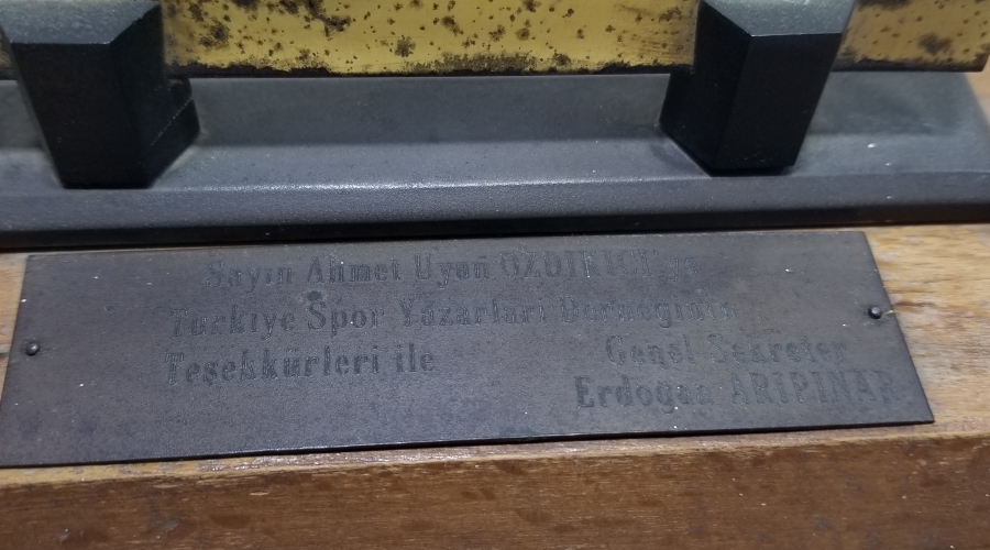 TÜRKİYE SPOR YAZARLARI DERNEĞİ ANTİKA PLAKET