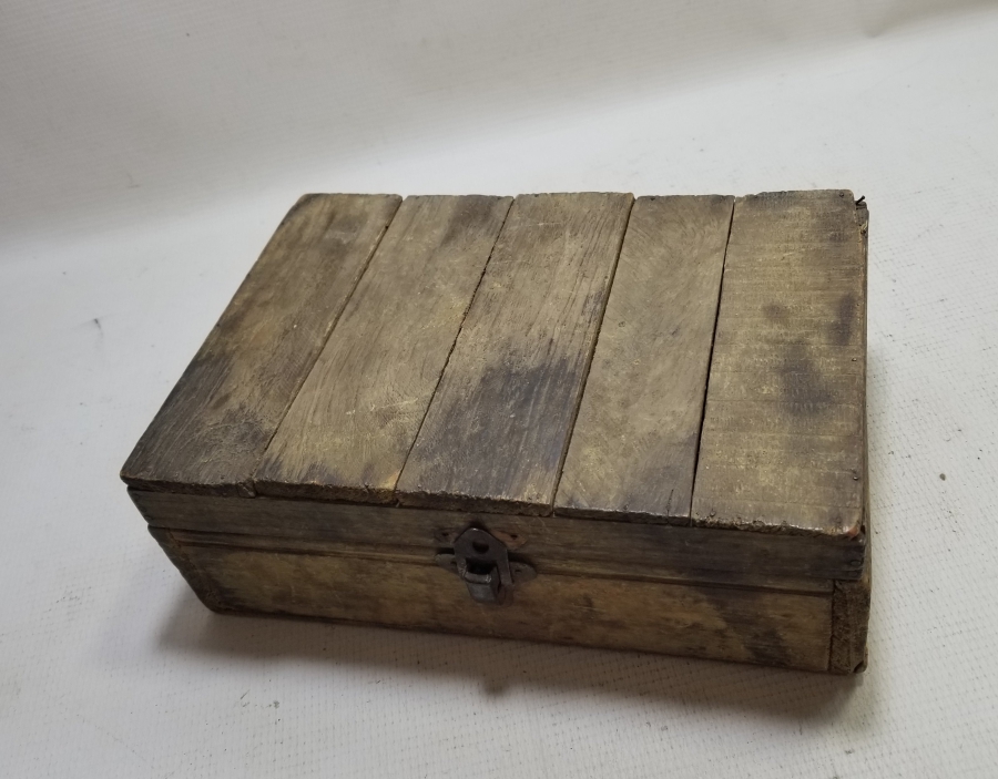 EL YAPIMI ANTİKA AHŞAP OKUL ÇANTASI