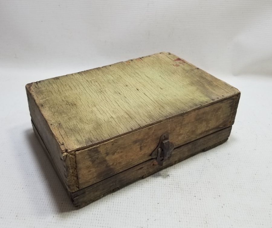 EL YAPIMI ANTİKA AHŞAP OKUL ÇANTASI