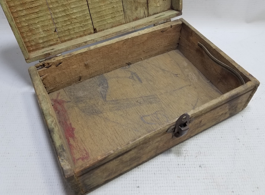 EL YAPIMI ANTİKA AHŞAP OKUL ÇANTASI