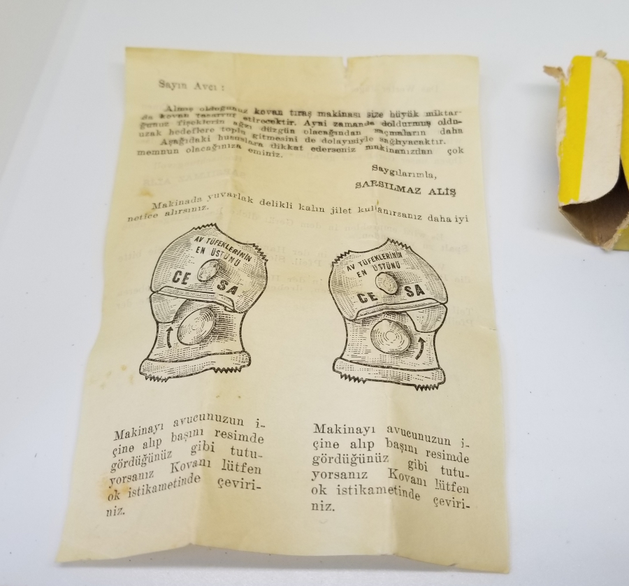 ORİJİNAL KUTUSUNDA ANTİKA FİŞEK KESME APARATI