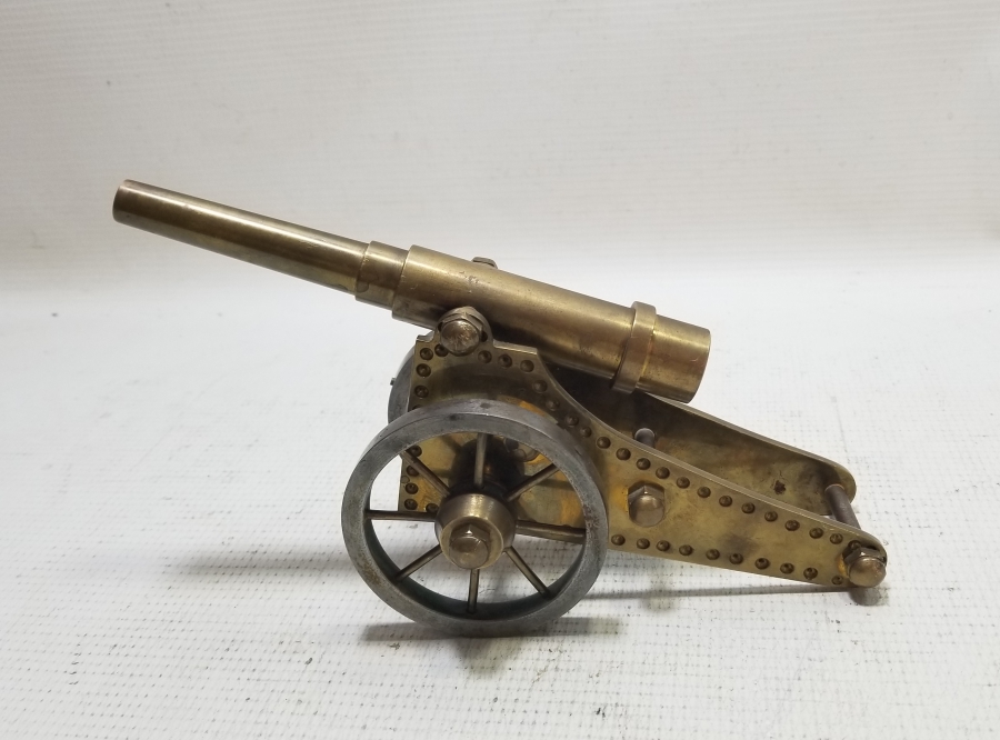 ANTİKA METAL EL YAPIMI TOP ARABASI FİGÜRÜ