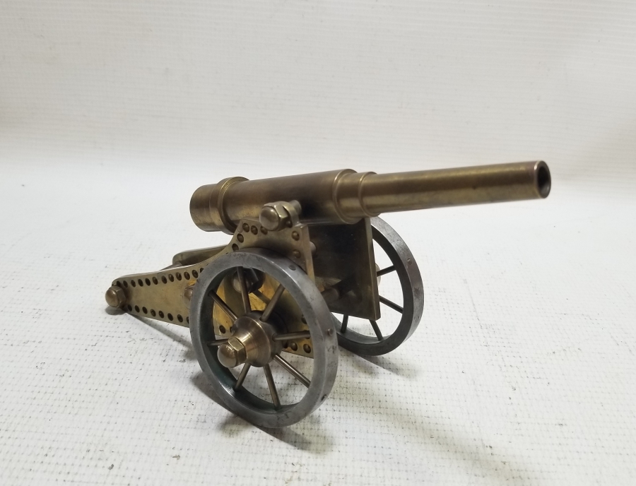 ANTİKA METAL EL YAPIMI TOP ARABASI FİGÜRÜ