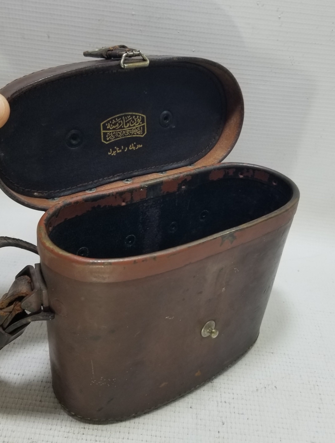 OSMANLI DÖNEMİ İÇİ OSMANLICA YAZILI SUBAY DÜRBÜNÜ KUTUSU