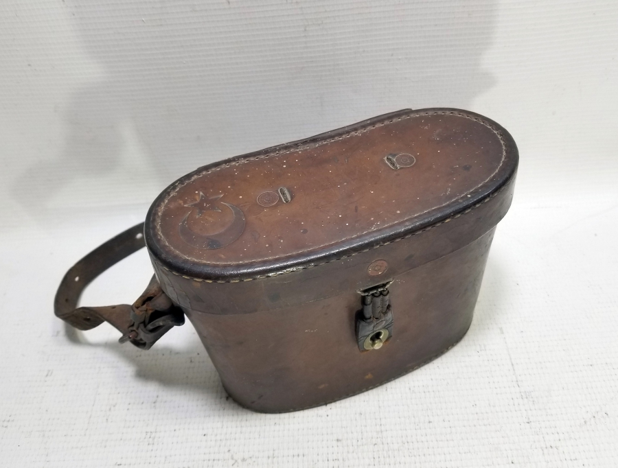 OSMANLI DÖNEMİ İÇİ OSMANLICA YAZILI SUBAY DÜRBÜNÜ KUTUSU