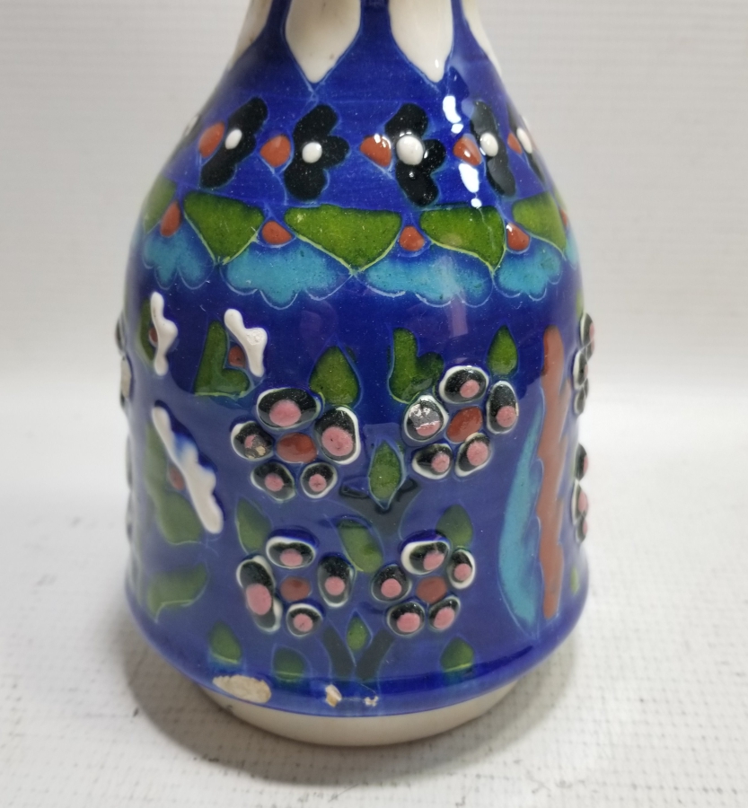 EL BOYAMA ANTİKA KÜTAHYA GAZ LAMBASI