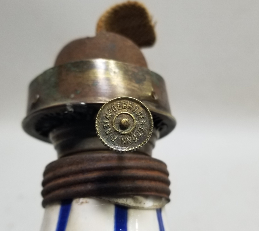 EL BOYAMA ANTİKA KÜTAHYA GAZ LAMBASI