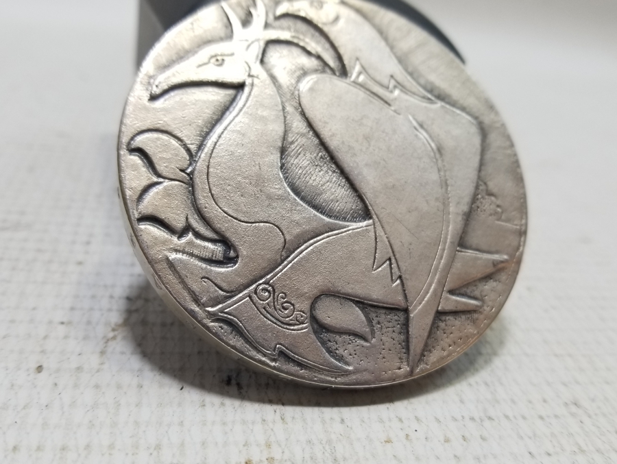 GÜMÜŞ KAPLAMA ANTİKA HATIRA MADALYON