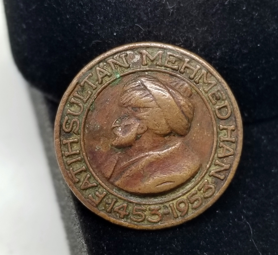 İSTANBUL'UN FETHİNİN 500. YILI ANISINA BASTIRILMIŞ FATİH SULTAN MEHMED GÖRSELLİ MADALYON