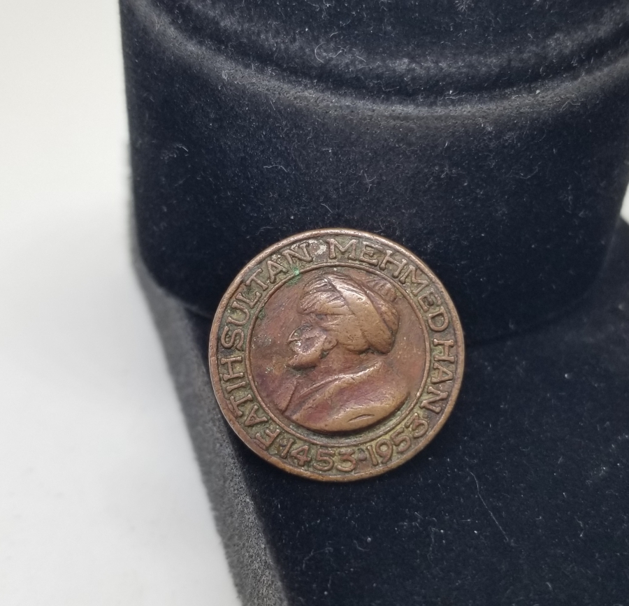 İSTANBUL'UN FETHİNİN 500. YILI ANISINA BASTIRILMIŞ FATİH SULTAN MEHMED GÖRSELLİ MADALYON