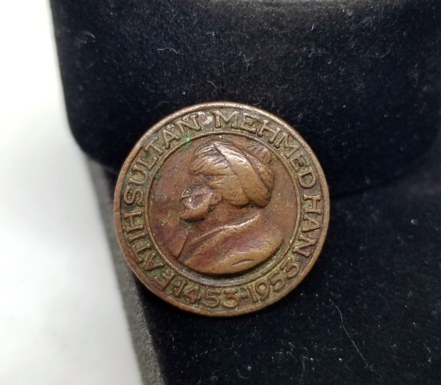 İSTANBUL'UN FETHİNİN 500. YILI ANISINA BASTIRILMIŞ FATİH SULTAN MEHMED GÖRSELLİ MADALYON