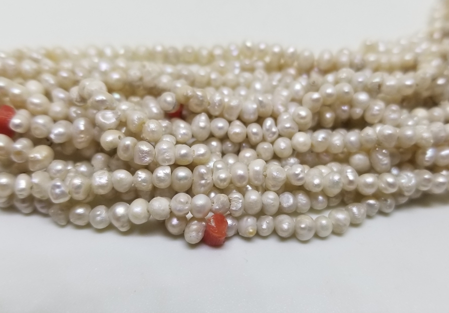 OSMANLI DÖNEMİ MERCANLI KUM İNCİ GERDANLIK